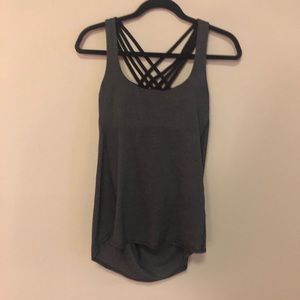 Lululemon gray open back tank